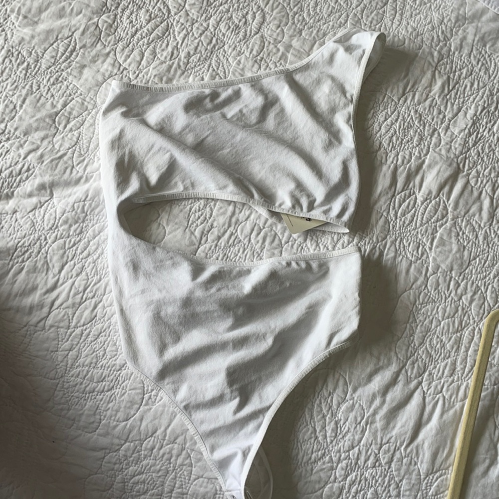 Free people one shoulder cutout bodysuit